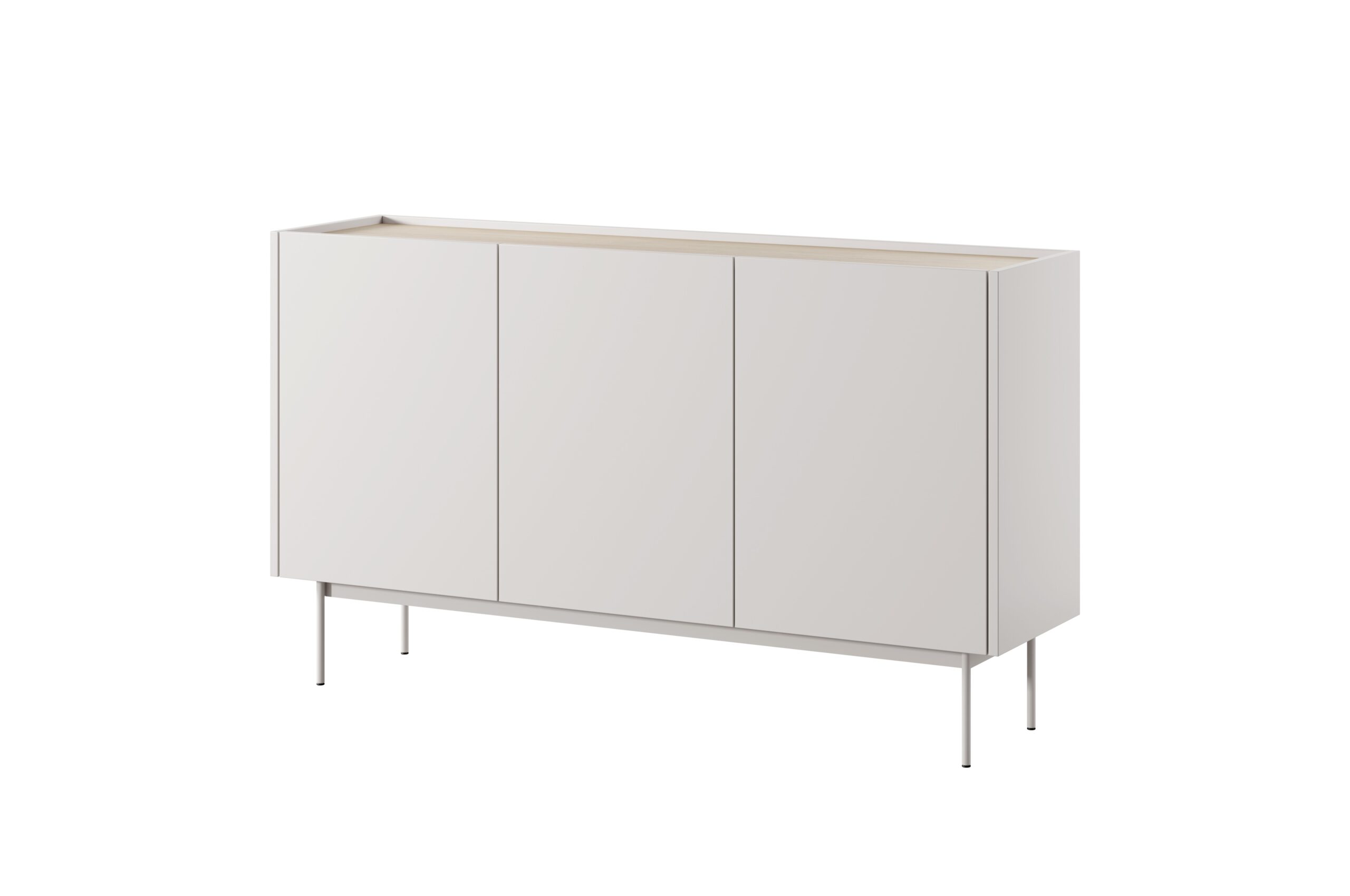 Komoda kaszmir + dąb linea 144 cm elegancka i nowoczesna 3 drzwi COL